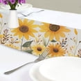 thumbnail image 4 of Yayeee Table Runner 90 inches Long Home Kitchen Dinning Party Decoration, Beige Sunflowers, 4 of 7