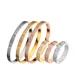 thumbnail image 2 of Pulsera clásica de acero inoxidable, anillo de circón cúbico de lujo, joyería de boda, brazalete para hombres y mujeres, 2 of 5