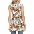 thumbnail image 6 of Summer Sale sovlvnd Womens Over Size Loose Comfy Tee Blouse Women's Summer Casual Sleeveless Blouse Crewneck Tops Floral Printed T-Shirt Vest For Women Leggings Pleated Blouse, 6 of 6