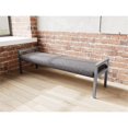 thumbnail image 3 of Pemberly Row Waiting Reception 3 Seat Bench Wood Frame in Gray, 3 of 5