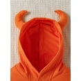 thumbnail image 4 of WIBACKER Newborn Halloween Cattle Horn Hoodie Girl Boy Pumpkin Romper Bubble Sweatshirt Bodysuit Fall Outfit Baby Clothes, 4 of 9