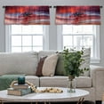thumbnail image 4 of LALILO Kitchen Curtain Valance Beautiful Landscape Sunset Rod Pocket Window Curtain 52"x 18" Set of 2, 4 of 5