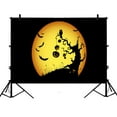 thumbnail image 1 of EREHome Toile de Fond en Polyester Joyeux Halloween 7x5ft pour Studio, 1 of 3