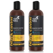 Artnaturals Black Castor Oil Shampoo and Conditioner Duo Restore Dry Damaged Hair (2 x 12 oz / 473 ml)