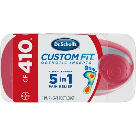 Dr. Scholl's Custom Fit CF410 Orthotic Shoe Inserts for Foot, Knee and Lower Back Relief, 1