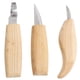 thumbnail image 1 of Juego de 3 cuchillos para tallar madera de acero inoxidable con herramientas de carpintería para detalles precisos, 1 of 8