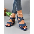 thumbnail image 5 of Women‘s Large Size Slip-on Comfortable & Lightweight Casual Flat Sandals For Spring/summer Outfit, 5 of 7
