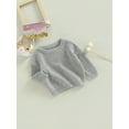 thumbnail image 3 of Bagilaanoe Toddler Baby Girl Boy Knitted Sweater Long Sleeve Pullover 6M 12M 18M 24M 3T 4T 5T 6T Kids Warm Jumpers Tops Fall Loose Knitwear, 3 of 8