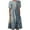 5*Navy, variant on Women's Casual T Shirt Midi Dress Short Sleeve Pleats Sundress Boho Floral Print Tunic Shirt Dresses with Pockets
