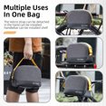 thumbnail image 3 of WEST BIKING Foldable Handlebar Bike Bag with PU Leather, 4L Capacity for Cycling Essentials, Black Polyester Design, Compact & Lightweight for Smartphones, Tools, and Accessories, 3 of 7