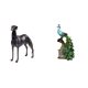 thumbnail image 1 of Estatua de perro de resina,Estatua de perro galgo de resina con forma de animal,Escultura coleccionable para escritorio,decoración del hogar,Figura de escritorio,Estante de estatua de pavo, 1 of 8