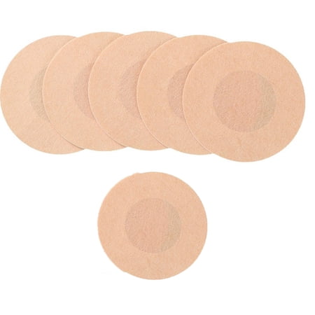 FLORNIX 60Pcs Invisible Breathable Nipple Pasties,Soft and Discreet Nipple Covers for No-Show Protection,Round Adhesive Pasties for All-Day Comfort
