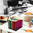 thumbnail image 6 of PHANCIR Mesh Metal Hanging File Organizer, Detachable Foldable File Folder for Home & Office, Medium, 6 of 7
