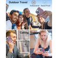thumbnail image 2 of for iPhone 13 Pro Max Phone Case, with Tempered Glass Screen Protector, Dust-Proof Port Cover, Full Body Non-Slip Rubber Covered, Wear-Resistant & Drop-Proof, Pink/Purple, 2 of 16