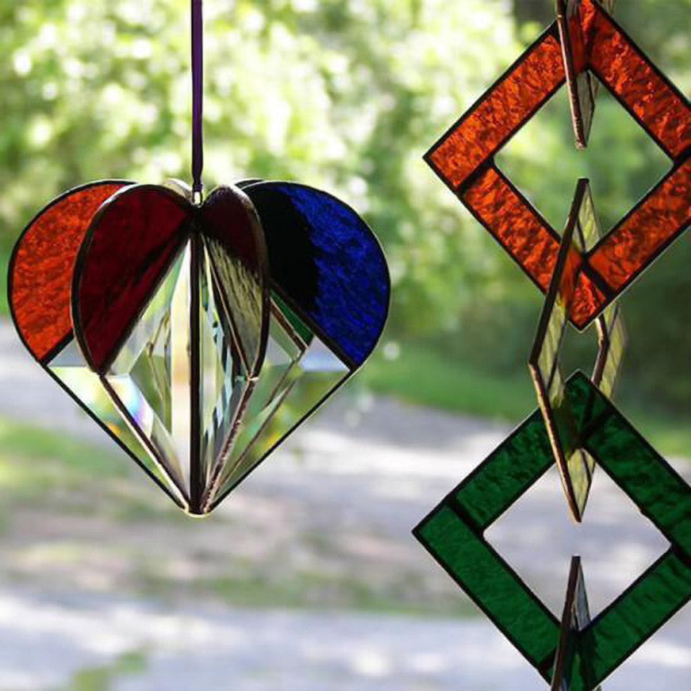 Stained Glass Pot Leaf Heart Sun Catcher!