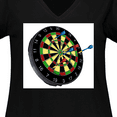 thumbnail image 4 of Inktastic Dart Board Women's Plus Size V-Neck T-Shirt, 4 of 5