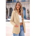 thumbnail image 4 of Blazer PRETTYGARDEN Caqui Claro Pequeño Solapa Clásica, 4 of 8