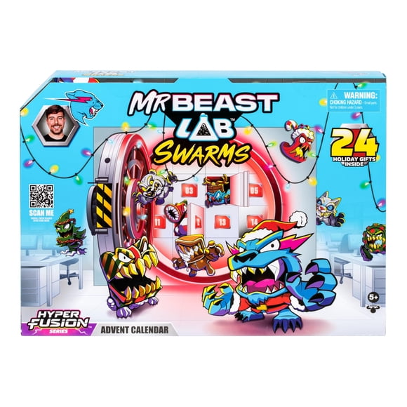 Celebre la Temporada Navideña con el Calendario de Adviento MrBeast Hyper Fusion, Abra una Puerta Todos los Días para Revelar Figuras de Acción con Temas Exclusivos, Mayores de 5 Años.