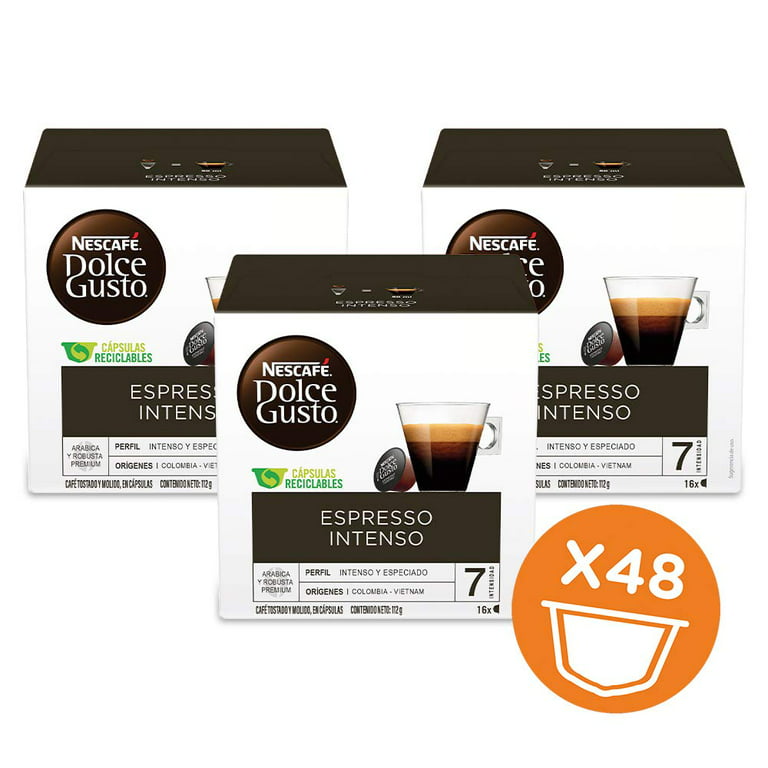 Café intenso en cápsulas Carrefour compatible con Dolce Gusto 30