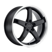 Petrol P1B 19X8 5X114.3 40Et 76.1Cb Gloss Black W/ Machined Cut Lip Wheel
