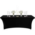 thumbnail image 1 of 6ft Spandex Tablecloths Stretchable Tablecloth Black for Rectangle Table,Washable Fitted Table Cloth Spandex Stretch Patio Table, 1 of 1