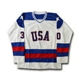 thumbnail image 3 of Camiseta de hockey cosida en azul y blanco del equipo de EE. UU. Miracle On Ice de 1980 con los números 30 de Jim Craig y 17 de Jack O'Callahan y 21 de Mike Eruzione, 3 of 4