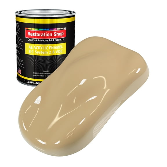 Restoration Shop Shoreline Beige Acrylic Enamel Auto Paint - Gallon Paint Color Only - Single Stage High Gloss