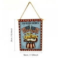 thumbnail image 6 of 4th of July Independence Day Wooden Plaque Sign Rectangle Crafts Decoration, Universal Household Signs for Front Door Home Kitchen Porch Wall, 10.24*7.09 Inch, 6 of 6