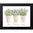 thumbnail image 2 of Jacobs, Cindy 24x19 Black Modern Framed Museum Art Print Titled - Herb Trio, 2 of 5