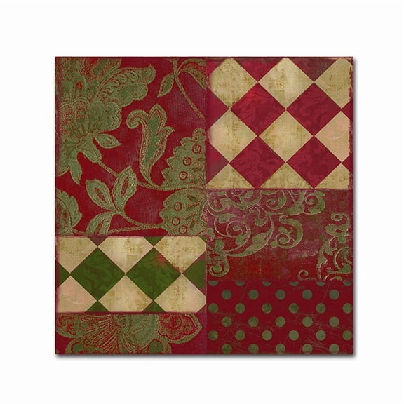 Trademark Fine Art "Merry Christmas Patchwork II" Canvas Art by Color Bakery