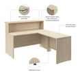 thumbnail image 5 of Arrive 60W x 72D L Shaped Reception Desk in Natural Elm - Engineered Wood, 5 of 10