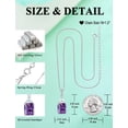 thumbnail image 6 of VESITIM Square Necklace 925 Sterling Silver Triangle Pendant February Birthstone Created Amethyst Jewelry Gift for Women, 6 of 7