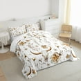 thumbnail image 3 of Homewish Rustic Bull Skull Bedding Comforter Set,Country Floral Twin Comforter Sets,White Brown Bedding Set For Teens,Ultra Soft Home Decor Reversible,2pcs, 3 of 8
