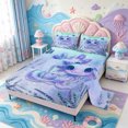 thumbnail image 2 of Manfei Underwater Axolotl Queen Sheets,Watercolor Salamander Print Queen Sheet Sets,4 Pieces,1 Flat Sheet,1 Fitted Sheet and 2 Pillowcases, 2 of 6