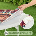 thumbnail image 5 of Zen Tablecloth Mandala Mystic Cultural Pattern Waterproof Elastic Round Cover with Back for Meditation and Energy Healing, 5 of 7