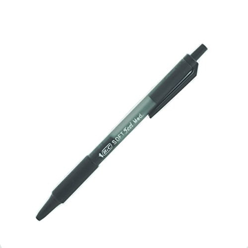BIC Soft Feel Ball Pen, Black, Medium Point, 32Count