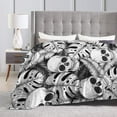 thumbnail image 4 of Kll Fleece Blanket Plush Throw Blanket Skull And Palm Leaves,Soft Fuzzy Cozy Flannel Blanket For Couch Sofa Bed.(80"X60"), 4 of 9