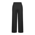 thumbnail image 4 of Fmbrln Yoga Pants for Women Plus Size Dressy Pants Office Business Work Pants Fashion Casual Side Slit Straight Leg Pants with Pockets, 4 of 6