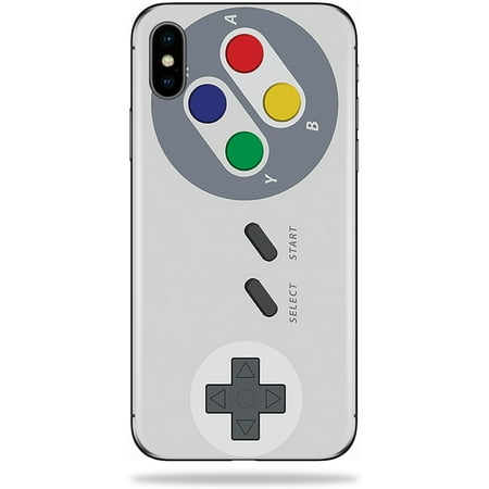 Skin for Apple iPhone X - Retro Gamer 1| MightySkins Protective, Durable, and Unique Vinyl Decal wrap cover | Easy To Apply, Remove, and Change Styles | Made in the (Best Ar Games For Iphone X)