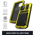 thumbnail image 6 of Compatible with iPhone 13 Pro Max Case Metal Phone Case Stand Built in Screen Protector Outdoor Sports Heavy Duty Protection Shockproof Cover (2021 6.7 lnch) Yellow, 6 of 16