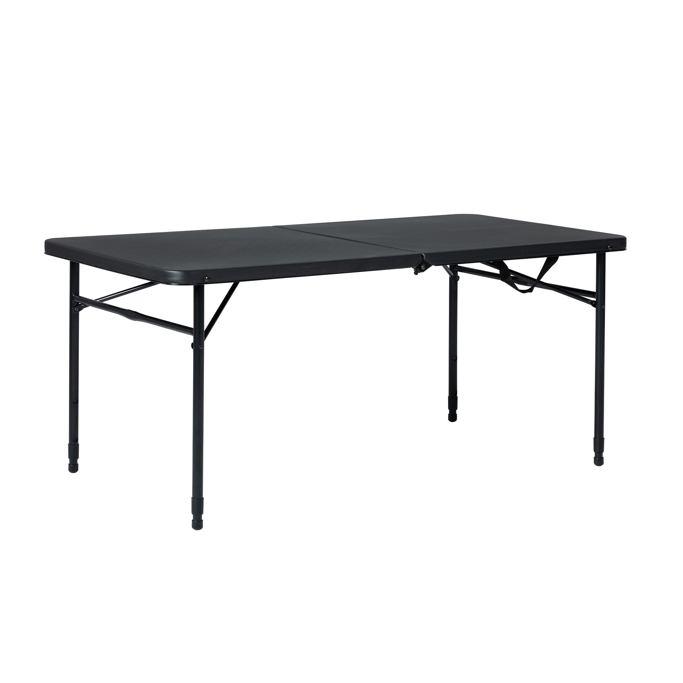 Mainstays 4 ft Adjustable Height Folding Table, Black photo 3