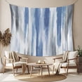 thumbnail image 2 of Blue Gray Tapestry for Bedroom Wall Hanging Tapestry, Modern Simple Abstract White Ombre Texture Ceiling Backdrop Tapestries Poster Blanket Wall Decor for Teens Room Living Room Dorm 39" x 59", 2 of 8