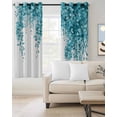 thumbnail image 2 of Chic Green Eucalyptus Blackout Curtains for Bedroom Living Room Darkening Curtains 90 Inch Summer Leaves Pastoral Plants Black Out Window Curtain Privacy Window Treatment Grommet Drapes 52"x90"x2, 2 of 9