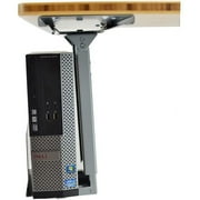 Under Desk CPU Holder – Adjustable Steel Computer Tower Mount with 360° Swivel, Height & Width Adjustable PC Holder for Office or Standing Desk, Gray