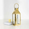 thumbnail image 6 of BalsaCircle 14" Gold Metal Lantern Candle Holder Wedding Party Centerpieces Decorations, 6 of 8
