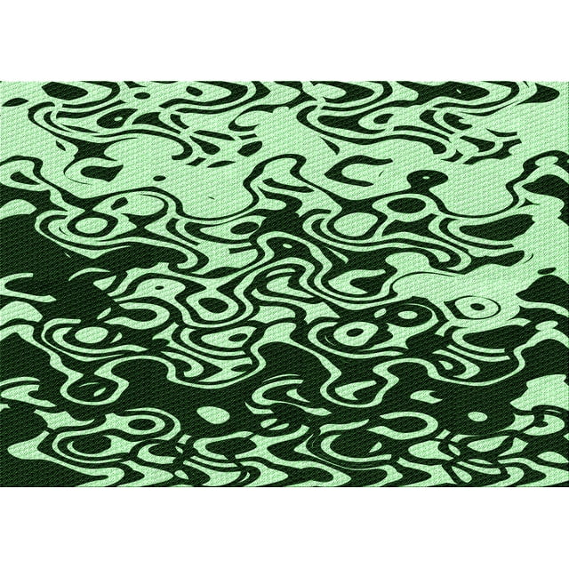 Ahgly Tapis Rectangulaire Lavable en Machine Intérieur Transitionnel Vert Clair, 5 Pieds x 7 Pieds