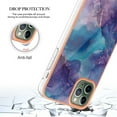 thumbnail image 5 of ELEHOLD for iPhone 11 Pro Max 6.5 inch Marble Case, Clear Electroplated Frame Soft TPU Anti-Scratch Wear-Resistant Wireless Charging Slim Fit Transparent Case for iPhone 11 Pro Max, Purple, 5 of 5