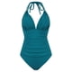 thumbnail image 4 of MKLEKYY Trajes De Baño Dama Womens Bikini Piece Swimsuit Solid Colour Backless Fashion Sexy Swimsuit, 4 of 5