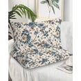thumbnail image 2 of Blue Spring Floral Pillow Covers Standard Size 2 Pack, Vintage Botanical Farmhouse Soft Bed Throw Pillowcases Breathable Cooling Long Lumbar Body Pillow Sham Cover for Bed Sofa 20''x26'', 2 of 7