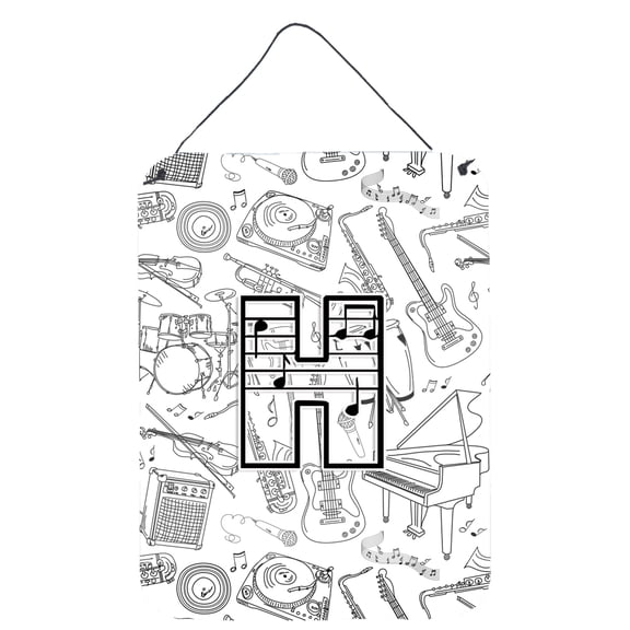 Letter H Musical Note Letters Wall or Door Hanging Prints